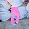 3-1857 Pink Distressed Jeans