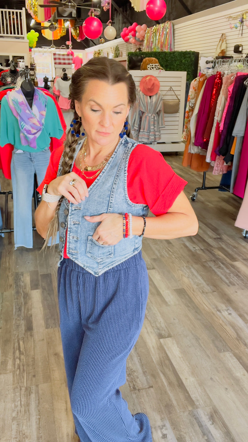 3-9150 Acid Wash Demin Andy Vest