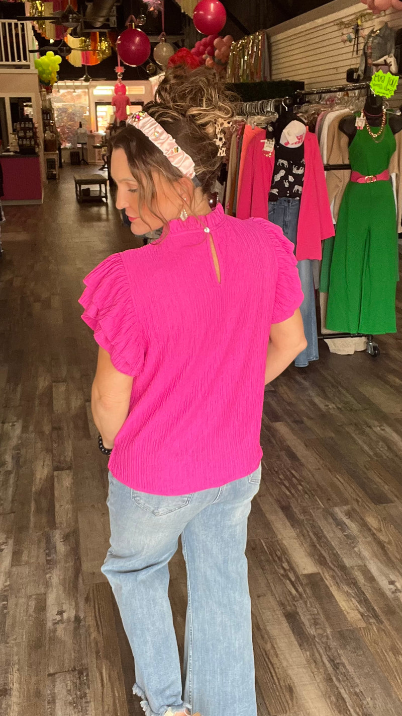 3-13116 Fuchsia Sabrina Top
