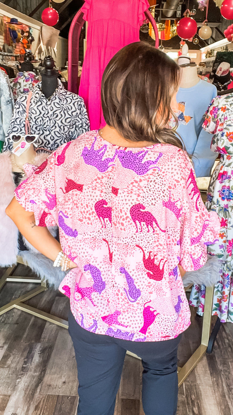 3-7109 Pink Leopard Alex Top