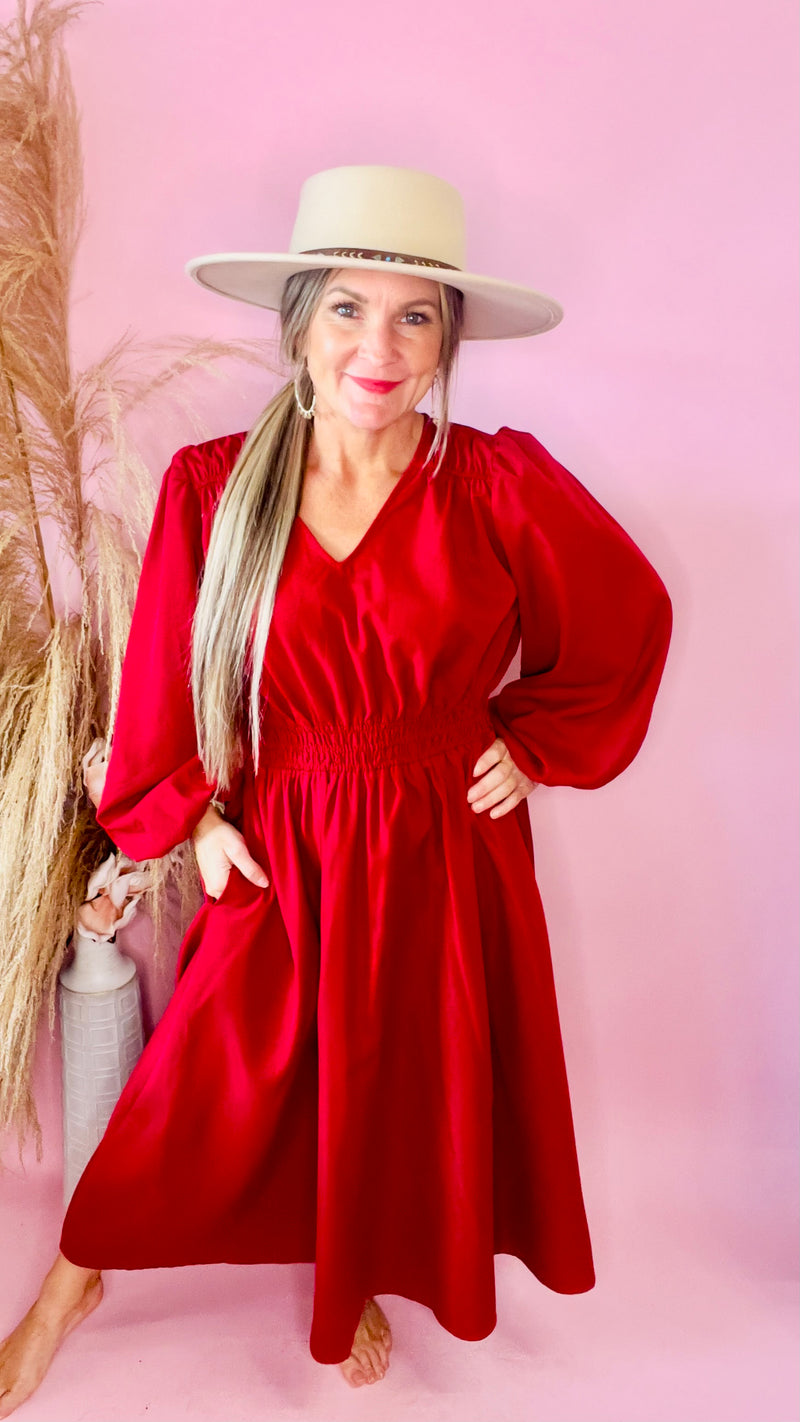 9-40255 Burgundy Betty Dress