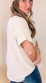 6-4691 Oatmeal Celine Top