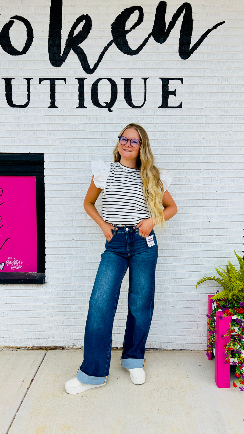 6-21213 Wide Leg  w/cuff Lisa jean