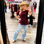 4691-9 Burgundy Celine Top