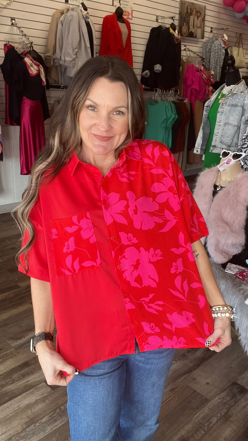 3-20788 Red Rachel Top