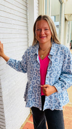 8-10172 Blue Leopard Top