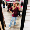 4561-9 Burgundy Ruth Top