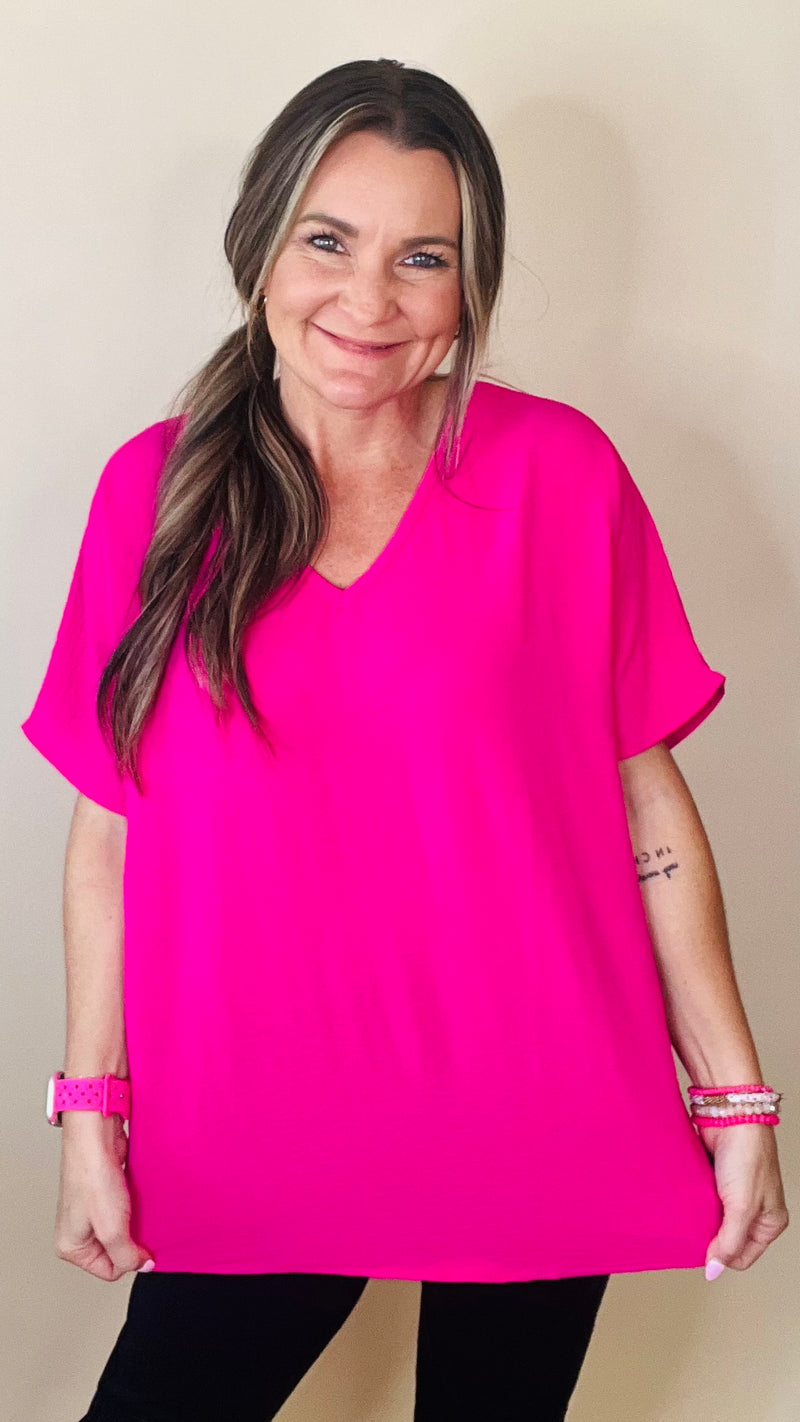 4561 Hot Pink Ruth Top