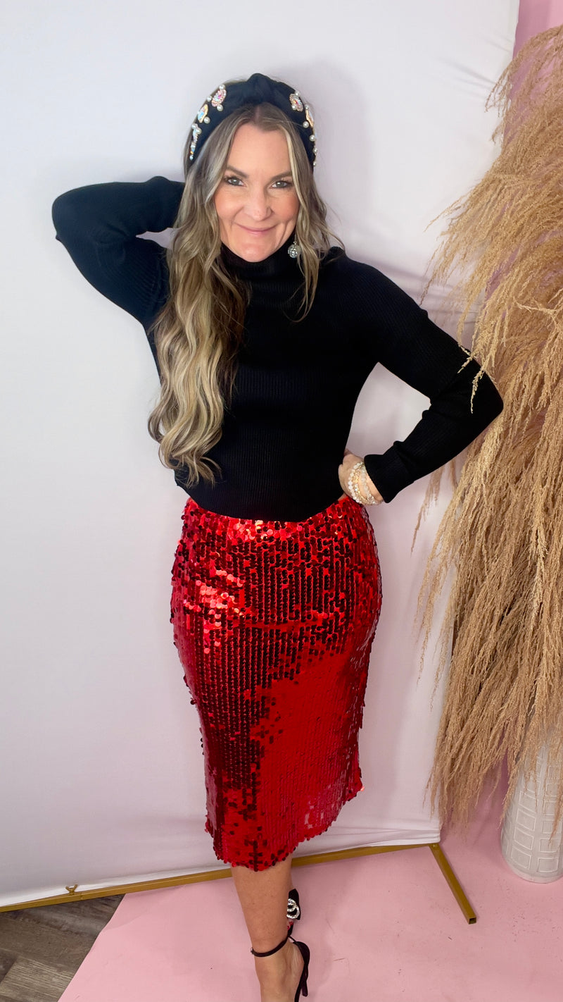 11-8883 Red Lucinda Skirt