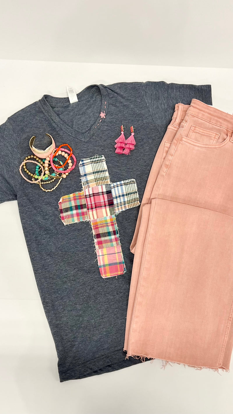 2-Quilted Cross Tee