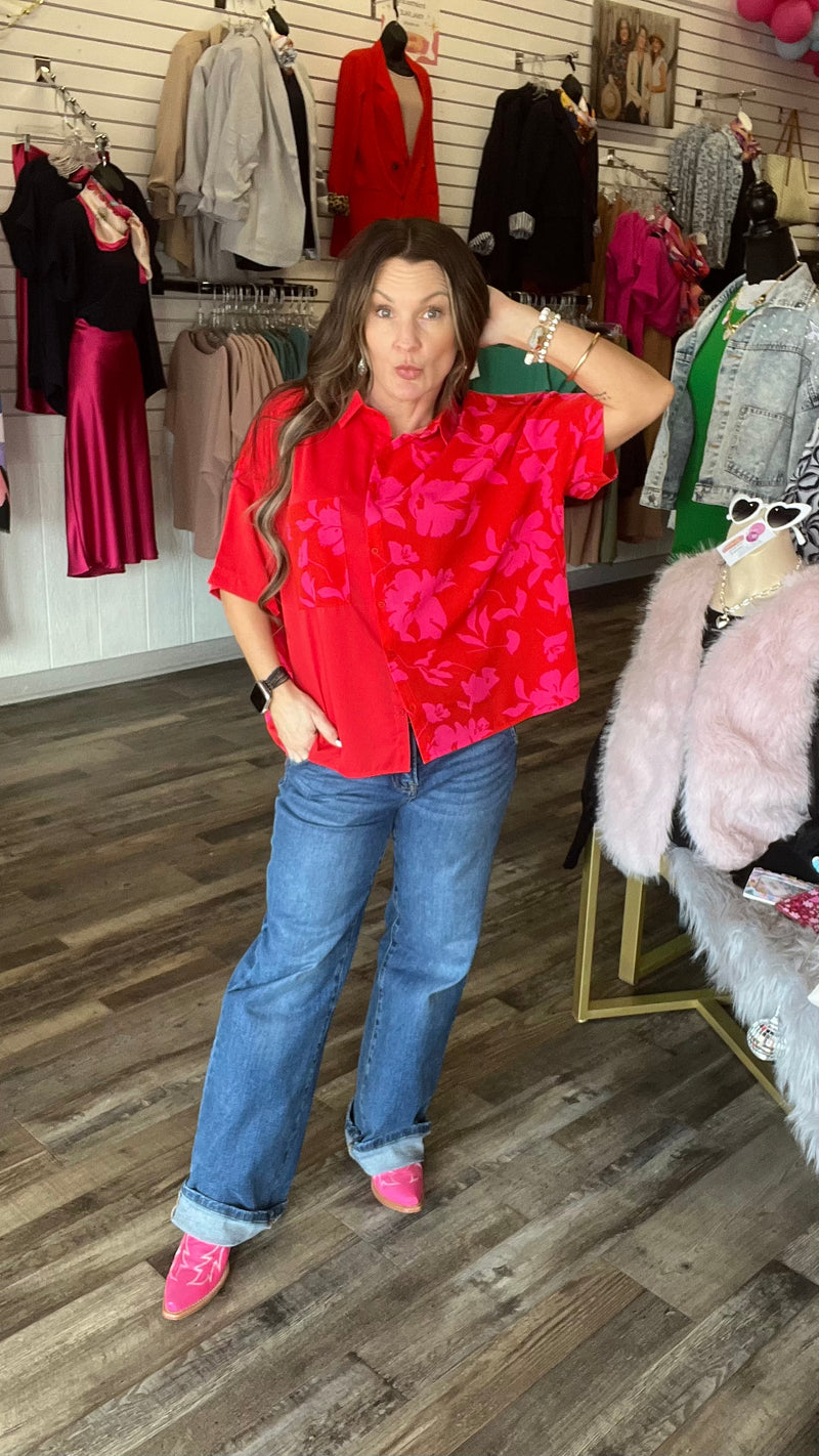 3-20788 Red Rachel Top