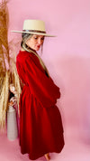 9-40255 Burgundy Betty Dress