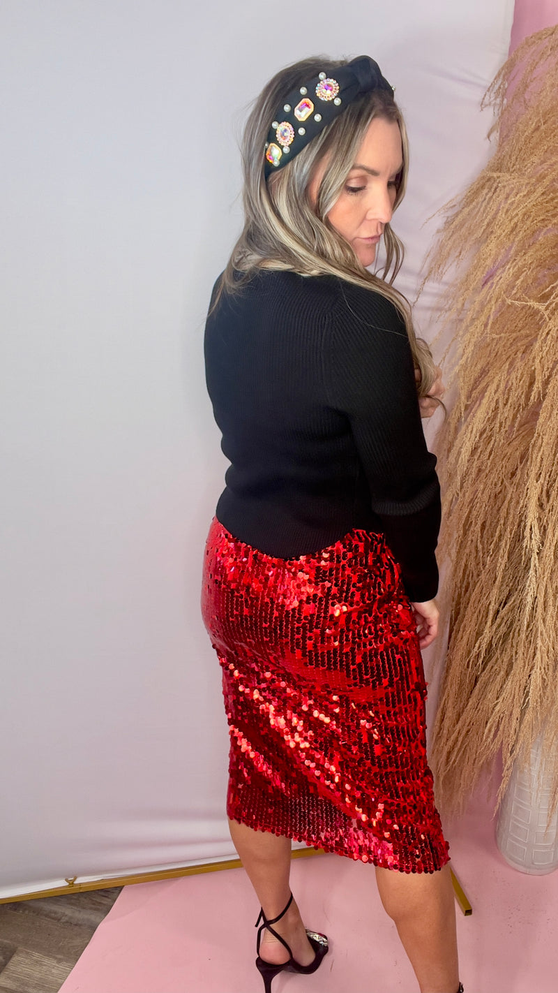 11-8883 Red Lucinda Skirt