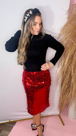 11-8883 Red Lucinda Skirt