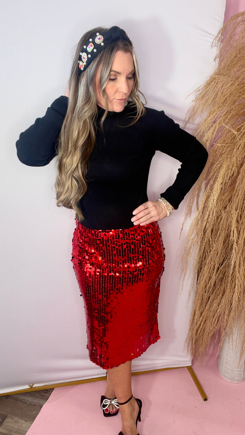 11-8883 Red Lucinda Skirt