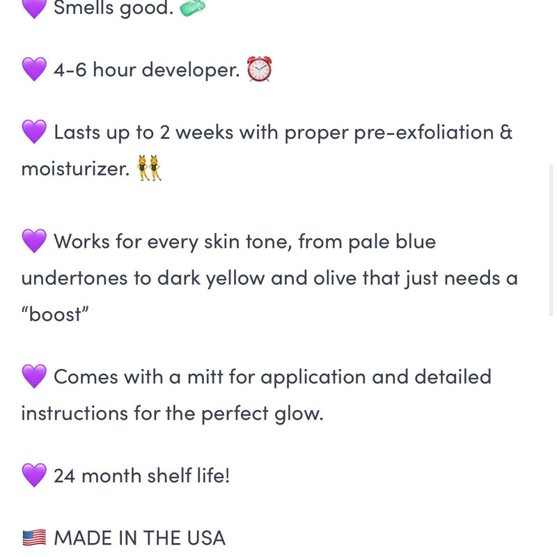 TMLL Ultra Violet Self Tanner 7oz