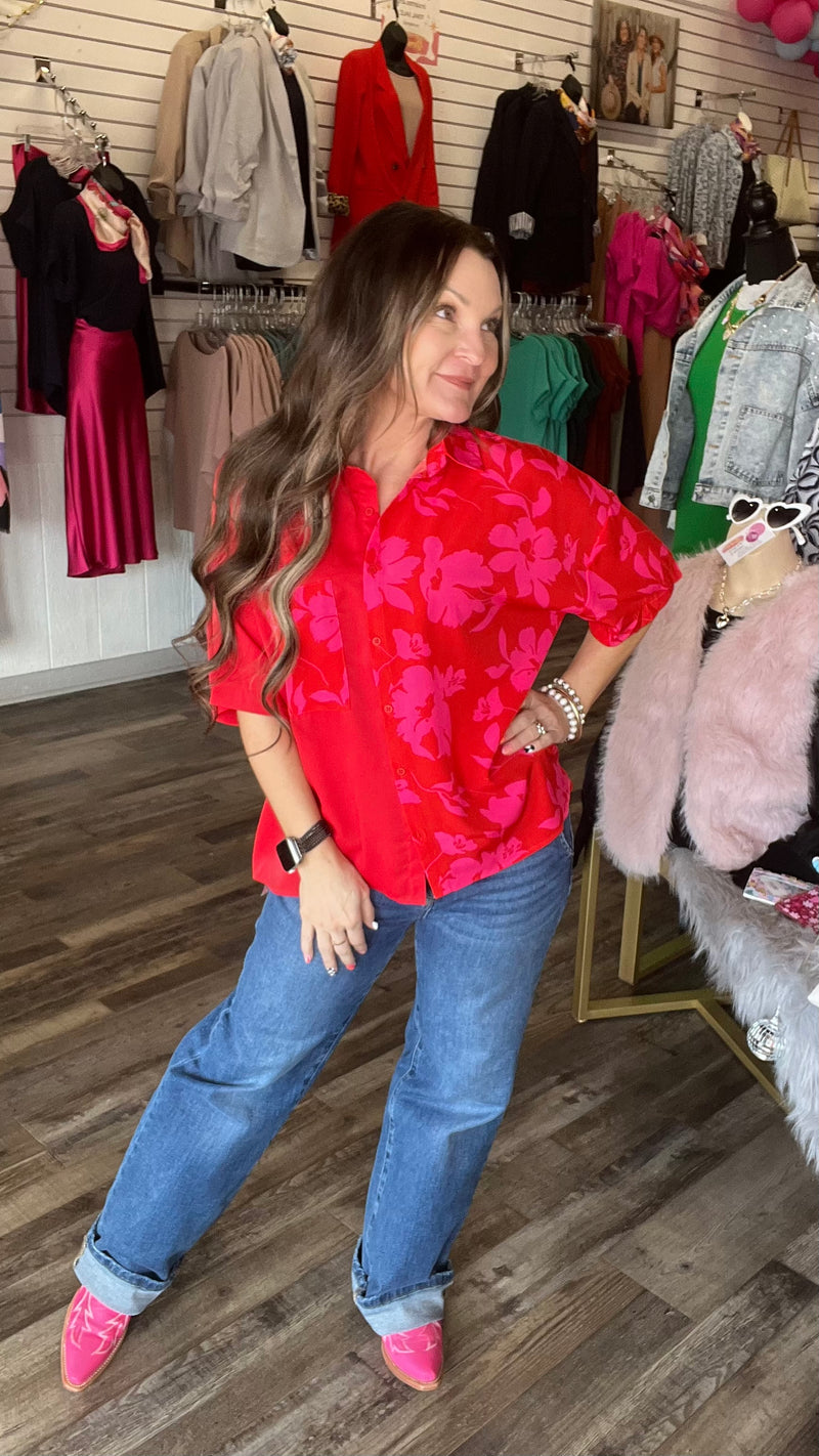 3-20788 Red Rachel Top
