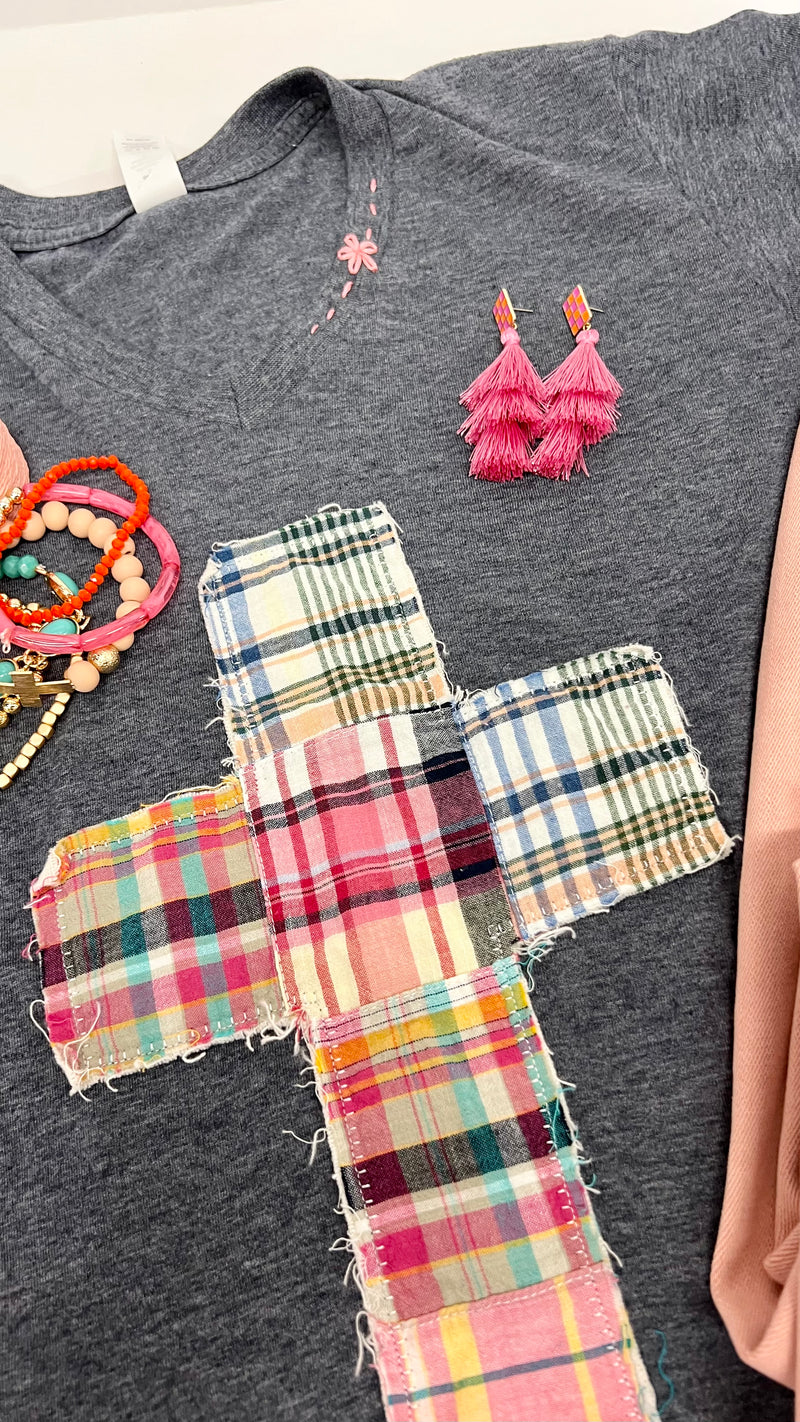 2-Quilted Cross Tee
