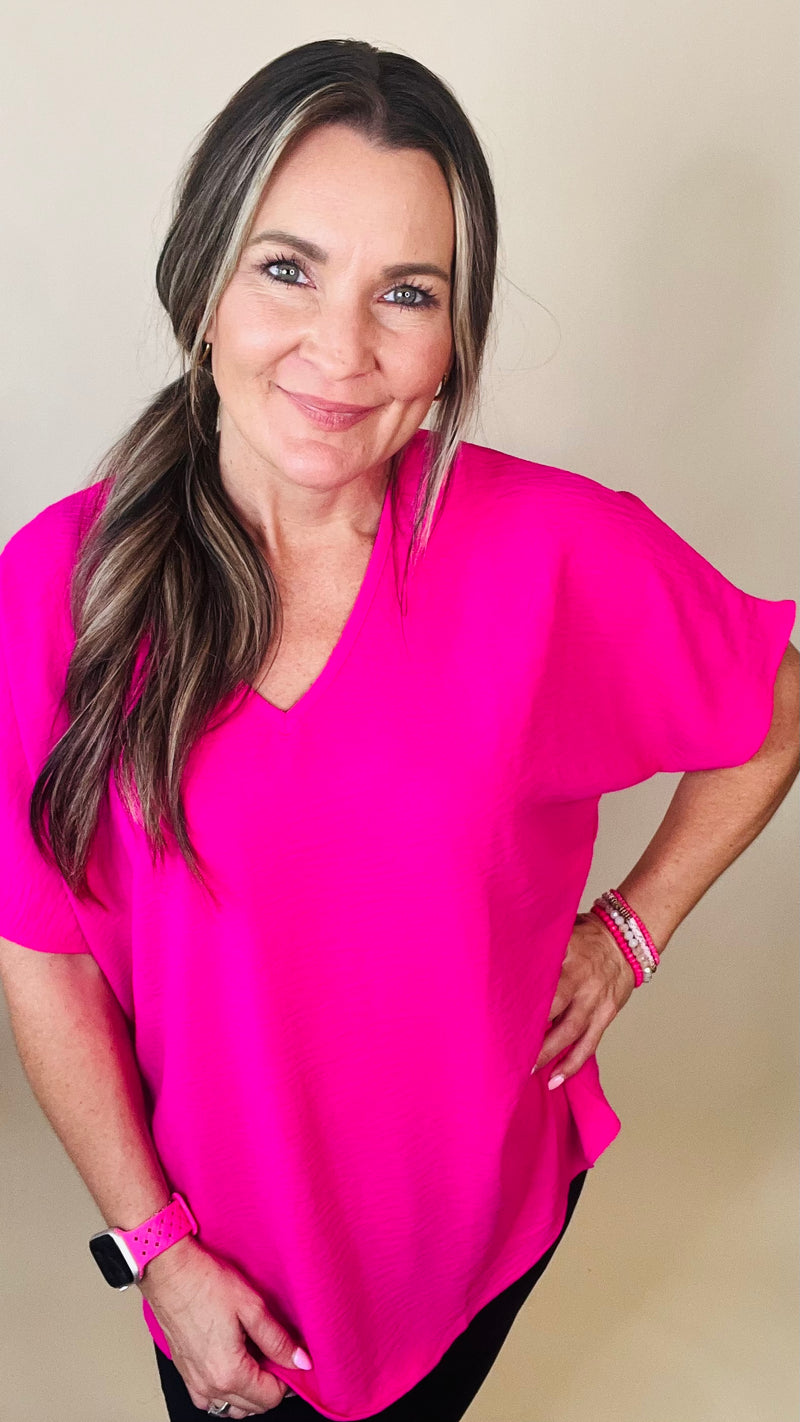 4561 Hot Pink Ruth Top