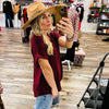 4691-9 Burgundy Celine Top