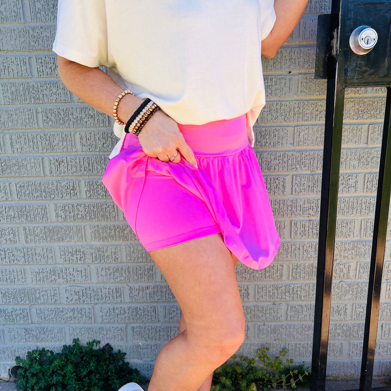 3-1328 Candy Pink Tori Tennis Skirt