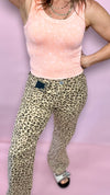 6-21145 Leopard Meg Ankle slim straight Pant