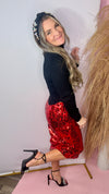 11-8883 Red Lucinda Skirt