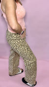 6-21145 Leopard Meg Ankle slim straight Pant