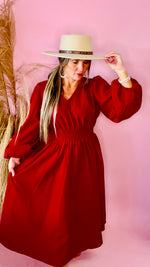 9-40255 Burgundy Betty Dress