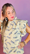8-11395 Taupe Kambrie Top