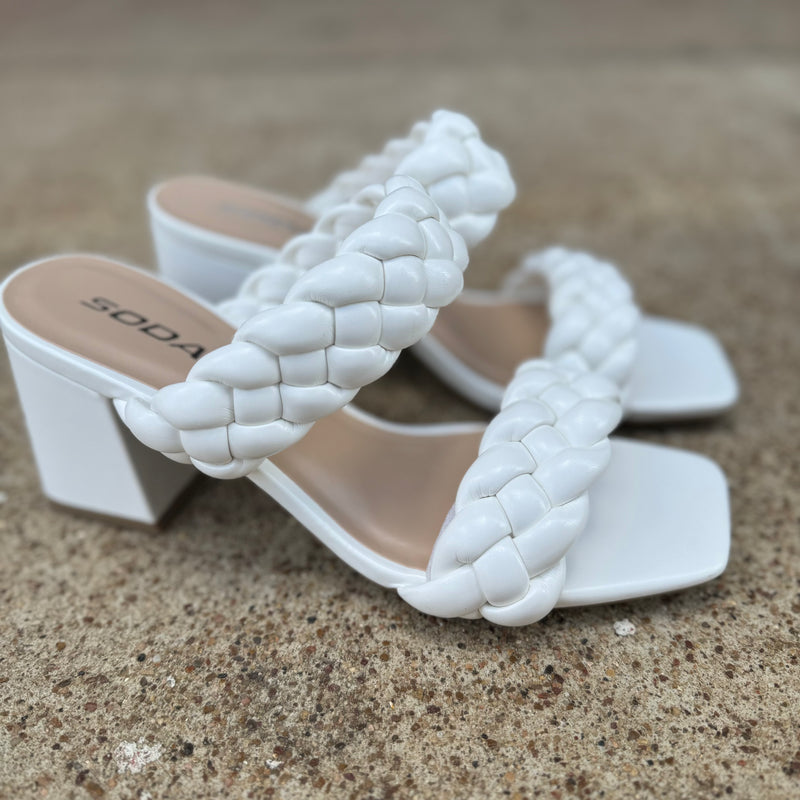 3-Shoe La La Braided Heels