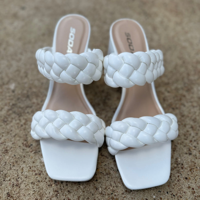 3-Shoe La La Braided Heels