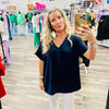 4561-8 Navy Ruth Top