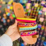 2-Vibrant Boho Camel Threads Sandals