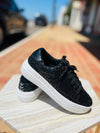Black Chunky Glitter Glaring Sneaker