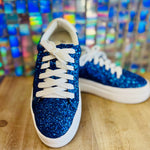 Blue Chunky Glitter Glaring Sneaker
