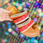 2-Posh Boho Camel Threads Sandals