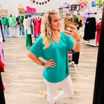 4561-8 Kelly Green Ruth Top