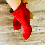 0918 Red Boujee Corky Bootie